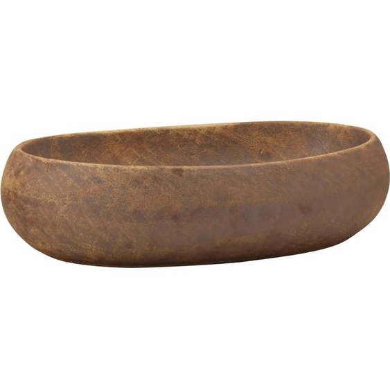 Vasque à poser marron ovale 59x40x15 cm céramique
