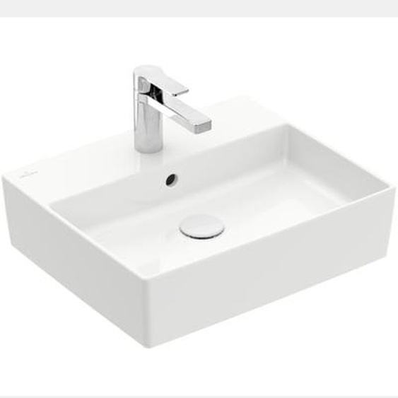 Vasque à poser  Memento 2.0 blanc avec trop plein 50 x 42 cm