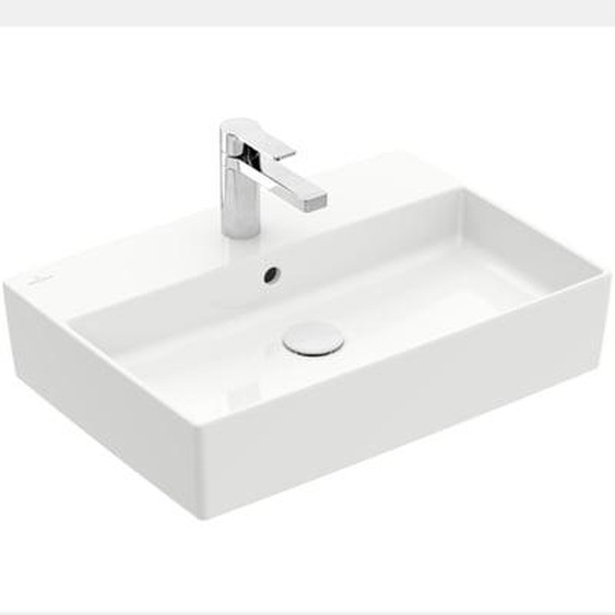Vasque à poser  Memento 2.0 blanc avec trop plein 60 x 42 cm