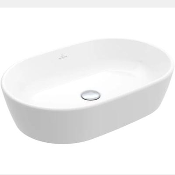 Vasque ovale à poser  Architectura Blanc CeramicPlus 60 x 40 sans trop plein