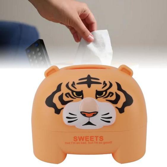 VBESTLIFE Boîte de distributeur de mouchoirs Boîte distributrice de mouchoirs, porte-mouchoirs beaute papier Éléphant Tigre jaune