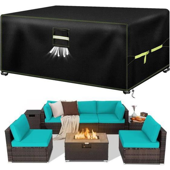 VDISRR Housse Table de Jardin 270x180x89cm
