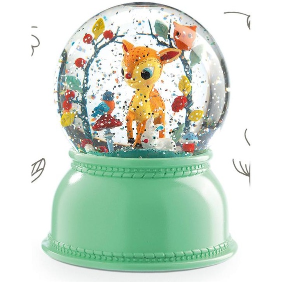 Veilleuse Boule à Neige Faon - vert