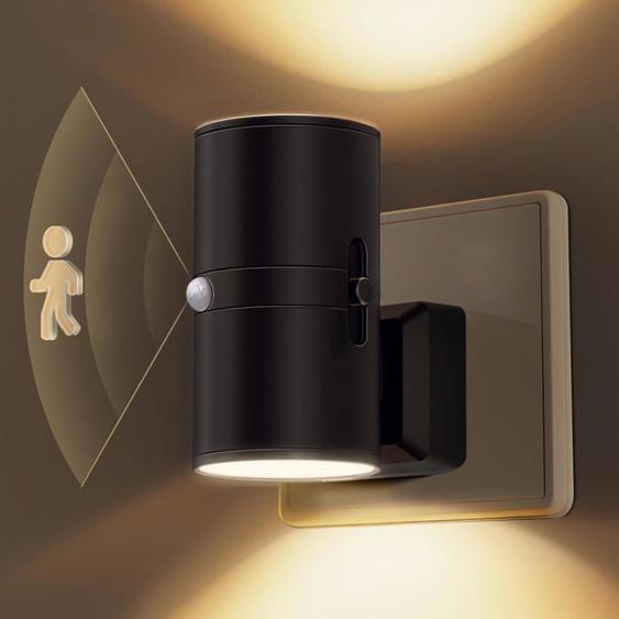 Veilleuse Détecteur De Mouvement, 1 Pièce Veilleuse Prise Blanc Chaud 3000K, Luminosité Réglable 0-100Lm, Veilleuse Dimmable