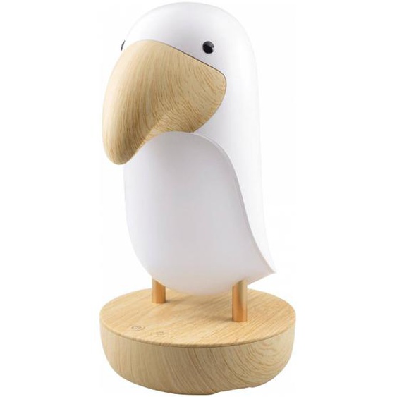 Veilleuse Et Enceinte Bluetooth Toucan Blanc, Marron