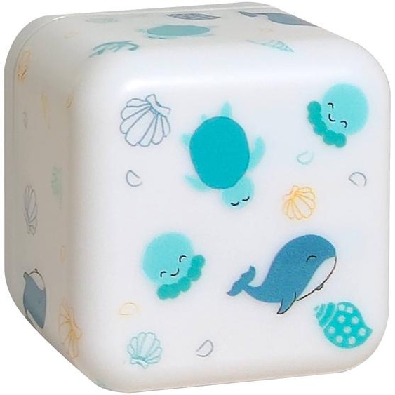 Veilleuse Nomade Cube B Blanc, Bleu