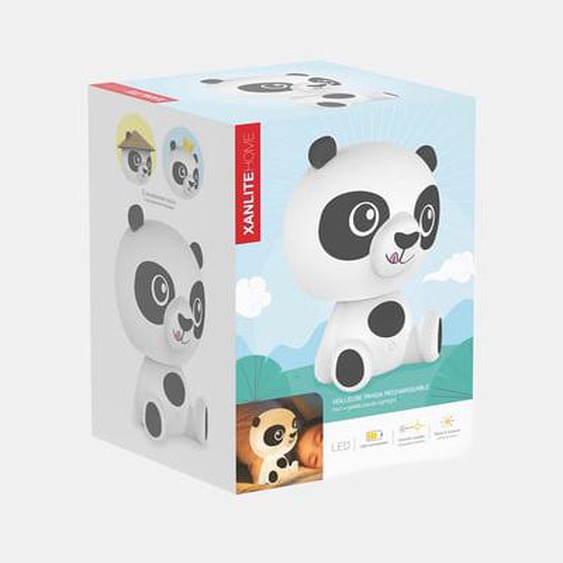 Veilleuse Panda LED - intensité variable - 2 accesoires inclus - USB rechargeable - RVB / blanc chaud