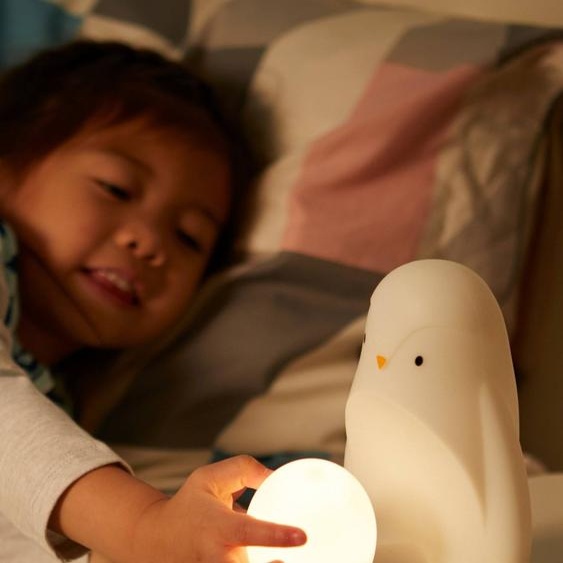 Veilleuse Portable 2-en-1 Pingouin pour chambre denfant avec Lumière d¼uf Portable Pingouin blanc