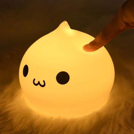 Veilleuse pour enfants, lampe mignonne en forme de boulette, cadeaux danniversaire pour filles et garçons, veilleuse portable en s