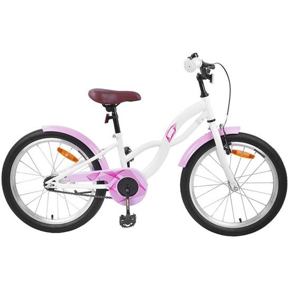 Vélo pour Enfants 18 Pouces pour les 5-7 ans Blanc