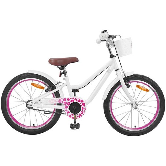 Vélo pour Enfants 18 Pouces pour les 5-7 ans Blanc