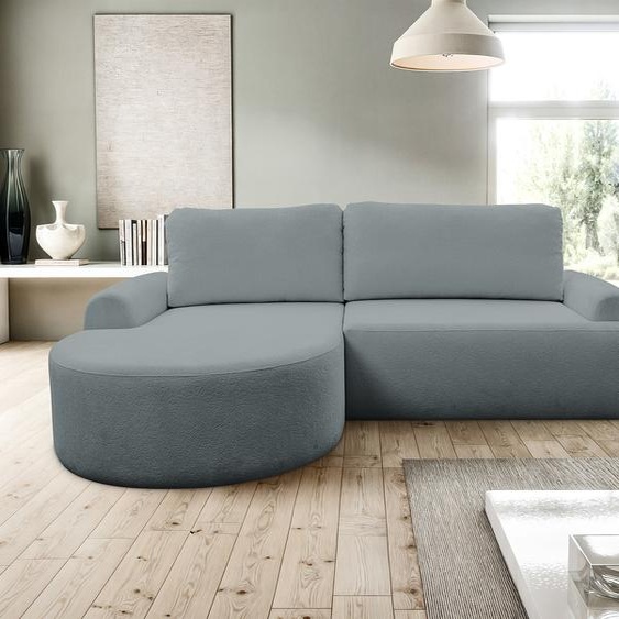 VENASI DREAM Canapé dangle gauche avec fonction de couchage et coffre de lit Canapé dangle Canapé-lit en L GRIS