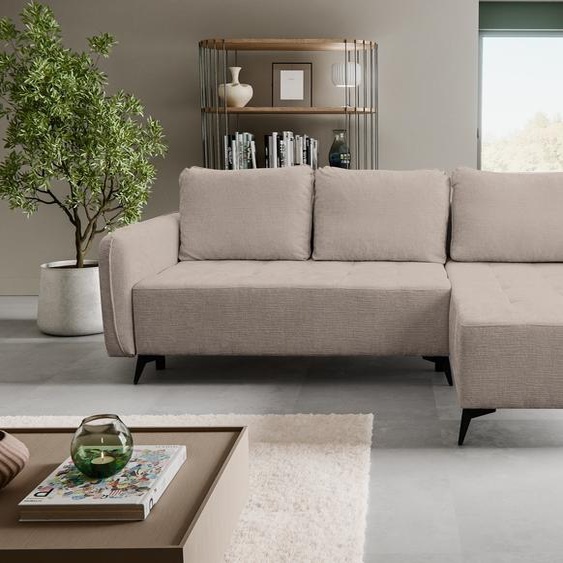 VENASI LUCKY Canapé dangle universel avec fonction sommeil et coffre de lit Marron Canapé-lit dangle Canapé ASTRA 04