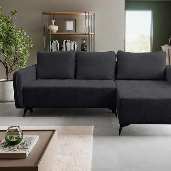 VENASI LUCKY Canapé dangle universel avec fonction sommeil et coffre de lit Noir Canapé-lit dangle Canapé ASTRA 21