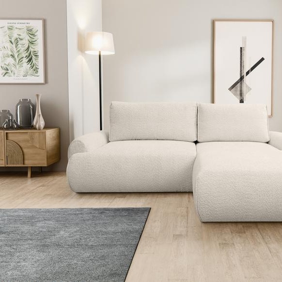 VENASI MOON Canapé dangle droit avec fonction sommeil et coffre de lit Canapé dangle Canapé-lit en L BEIGE