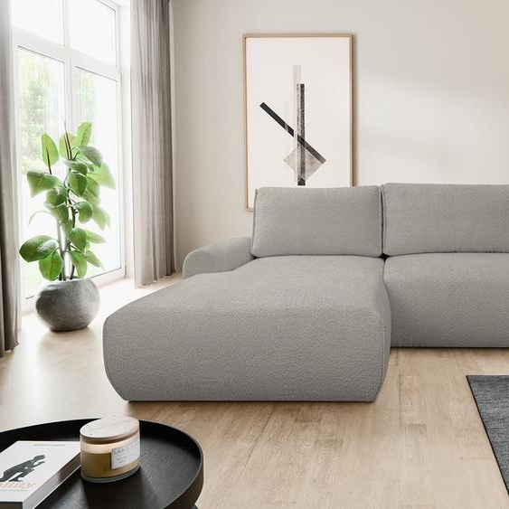 VENASI MOON Canapé dangle gauche avec fonction sommeil et coffre de lit Canapé dangle Canapé-lit en L GRIS