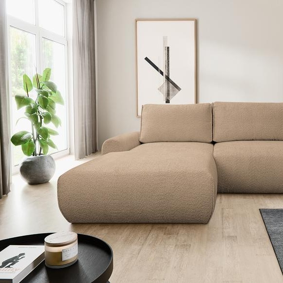 VENASI MOON Canapé dangle gauche avec fonction sommeil et coffre de lit Canapé dangle Canapé-lit en L MARRON