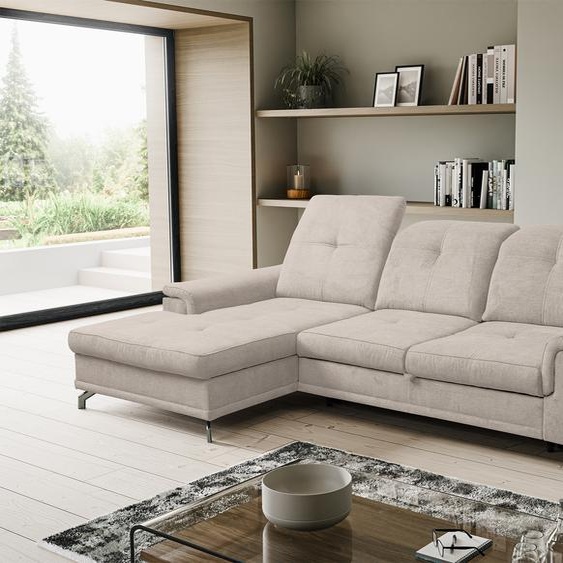 VENASI PANAMA Canapé dangle gauche avec fonction sommeil et coffre de lit Canapé-lit BEIGE Canapé en L Canapé dangle