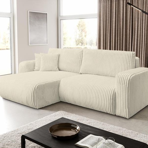 VENASI TILLY Canapé dangle universel avec fonction de couchage et coffre de lit Córd BEIGE Canapé-lit