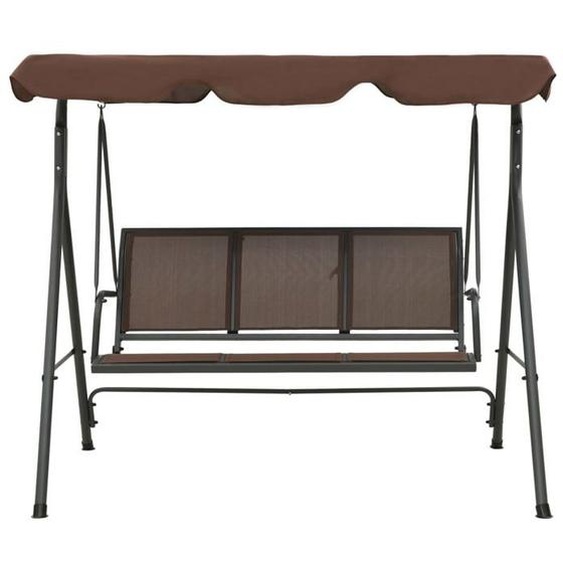 VENTE-FLASH Balancelle de jardin - avec auvent Café (402651)ZLH