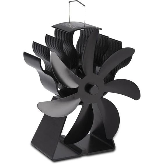Ventilateur à bûches – Ventilateur de poêle à bois à 7 lames, alimenté par la chaleur pour poêle à bois/cheminée (noir) - Ej.life