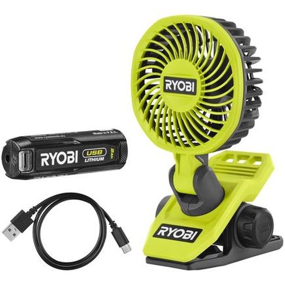 Ventilateur à pince 4V USB Lithium (1x 2,0 Ah)