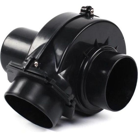 Ventilateur daspiration électrique - X11 Turbo/Compresseur - Entrée de 7,6 cm - Poids plume de 1,05 kg - Boîtier ABS - Pour voitures et camions - Sans batterie - Argent
