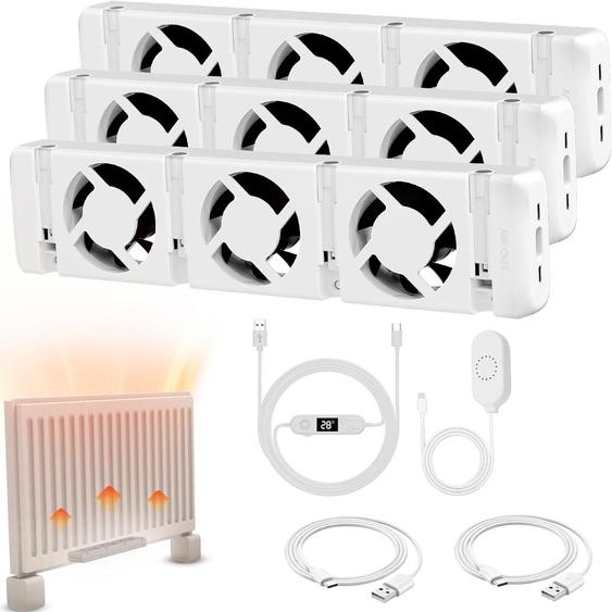 Ventilateur de radiateur 3 pièces amplificateur de chauffage régulateur thermostat.