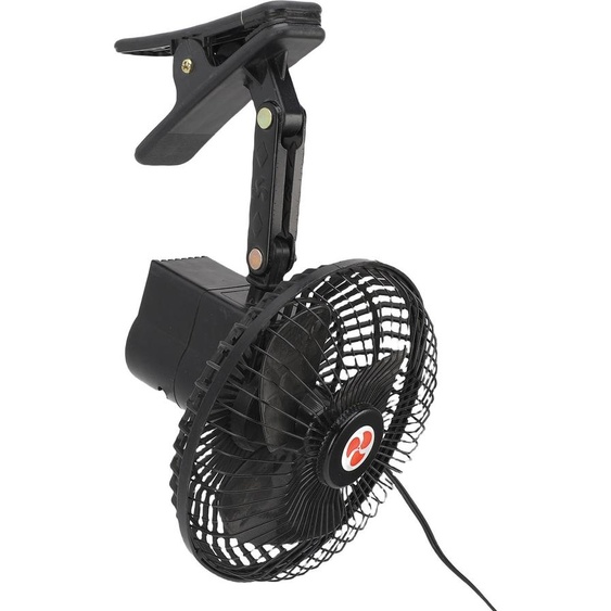 Ventilateur de voiture avec allume-cigare, portable, robuste, en métal noir, pour remorque, camion, camping-car, bateau, bus, SUV, DC24V