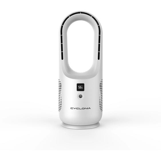 Ventilateur sans pale Cyclonia 3 vitesses - Batterie intégrée rechargeable en USB - 5 W - Blanc