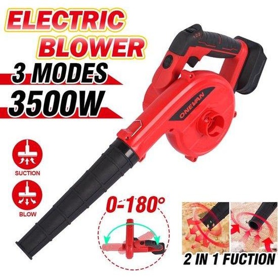 Ventilateurs électriques à deux batteries, couleur rouge et noire
