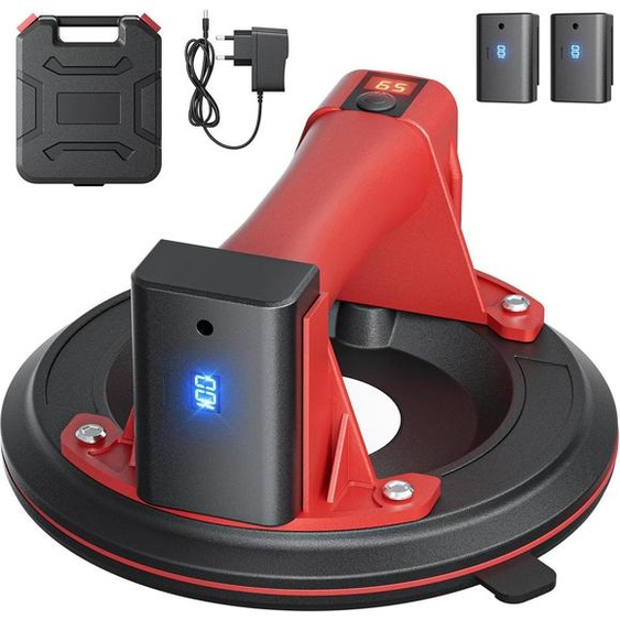 Ventouse à vide, capacité de levage 300 kg, batterie rechargeable, 200 Kg, rouge