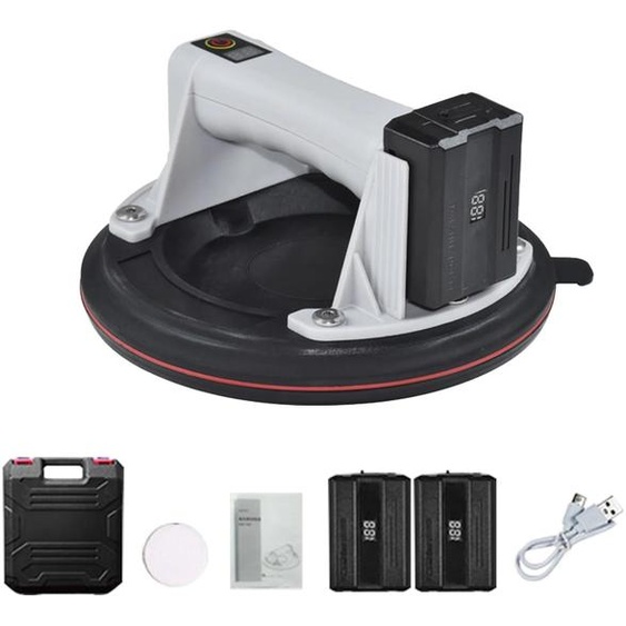 Ventouse de levage, capacité de charge jusquà 300 kg, affichage numérique, couleur grise