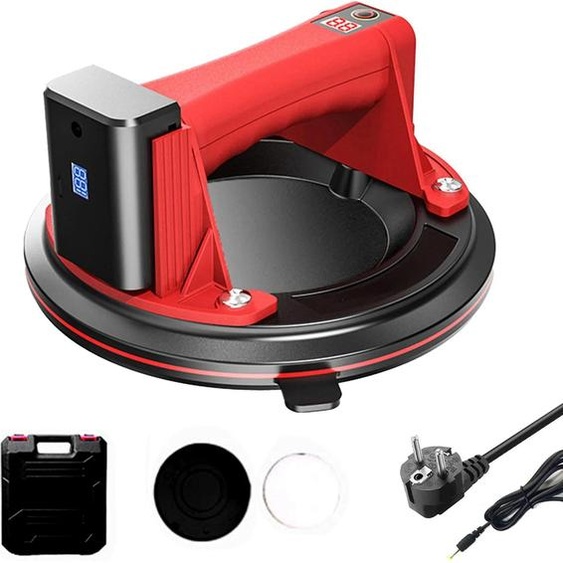 Ventouse électrique à vide, capacité de charge 200 kg, diamètre 8 pouces, boîte en plastique rouge