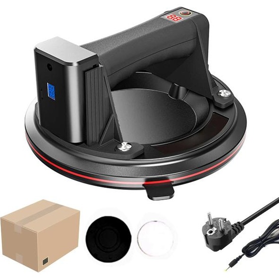 Ventouse électrique à vide, capacité de charge de 200 kg, diamètre 8 pouces, boîte en papier noire