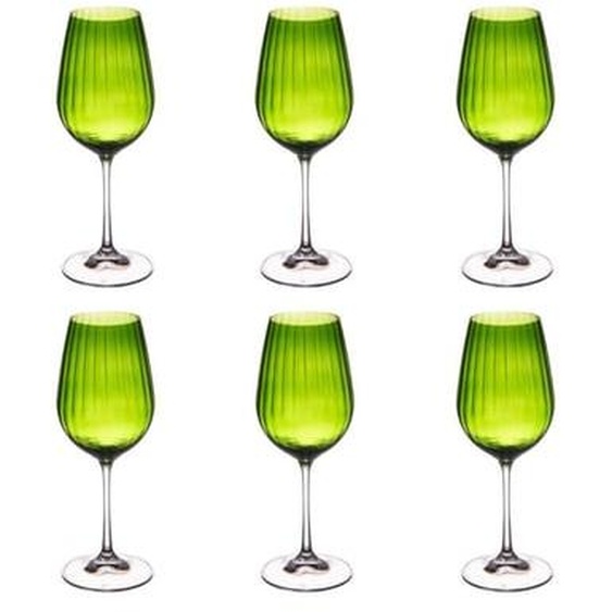 Verre à pied vert Santa (lot de )