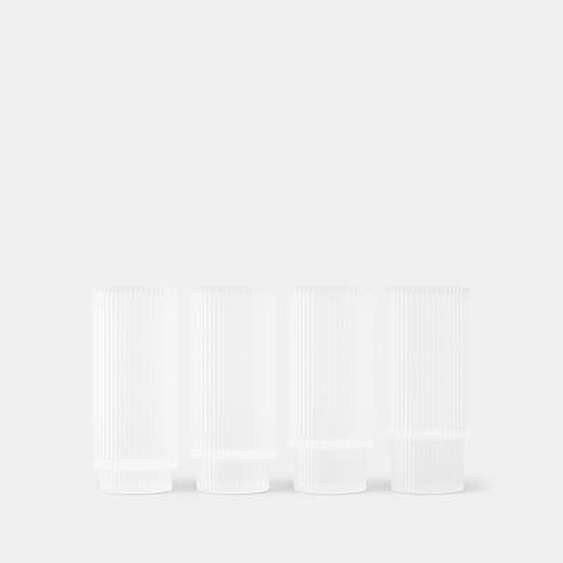 Verres longdrink Ripple  (Ensemble de 4) - frosted