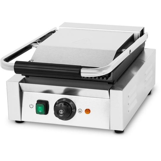 VERTES Gril de contact, plaque de gril en fonte, 1800 W Gastro Multigrill pour galettes, viande, légumes, sandwich, boîtier en acier inoxydable, réglable