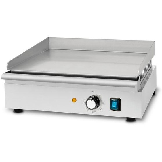 VERTES Plaque à griller Plaque de cuisson Plancha Gril électrique 1700W en acier inoxydable Surface de cuisson lisse 40x26cm, Thermostat, Température 50-300°C