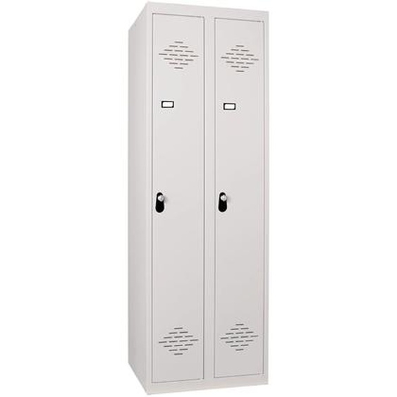 Vestiaire Avantage - Industrie propre - 2 colonnes - Corps et portes Gris