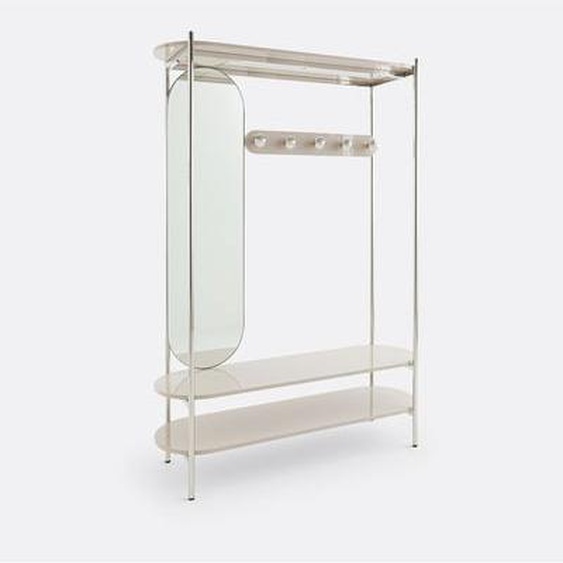 Vestiaire métal acier et MDF avec miroir, Marlow