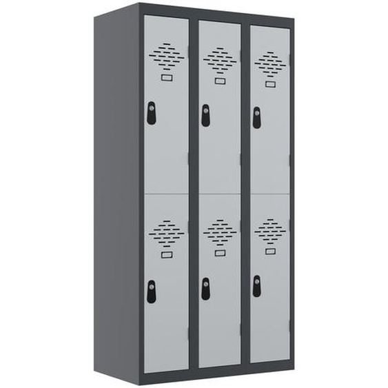 Vestiaire Avantage 6 casiers L.90 cm - Gris