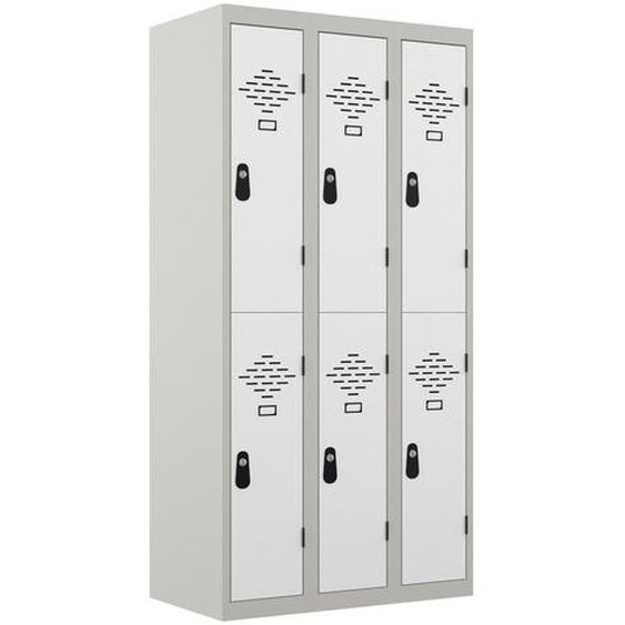 Vestiaire Avantage 6 casiers L.90 cm - Blanc