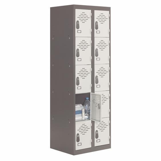Vestiaire Avantage 10 casiers L.60 cm - Gris
