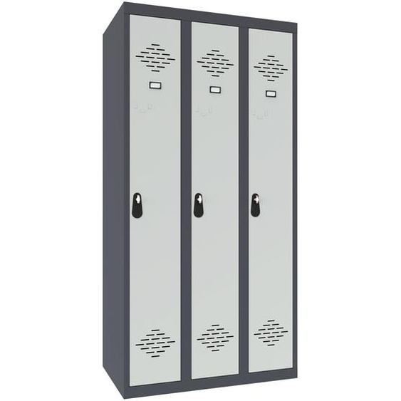 Vestiaire Avantage Industrie Propre Monobloc - Largeur 90 cm - Gris
