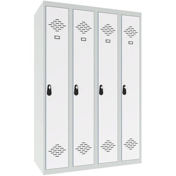 Vestiaire Avantage Industrie Propre Monobloc - Largeur 120 cm - Blanc