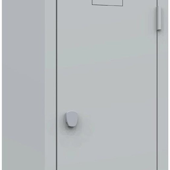 Vestiaire métal Budget 2 casiers - Élément Départ L.30 cm - Corps Gris - Portes Gris