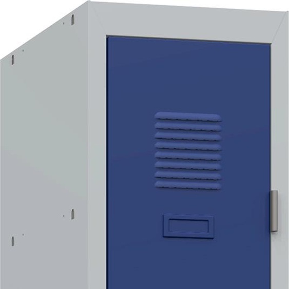 Vestiaire métal Budget industrie propre - Élément Départ L.30 cm - Corps Gris - Porte Bleu