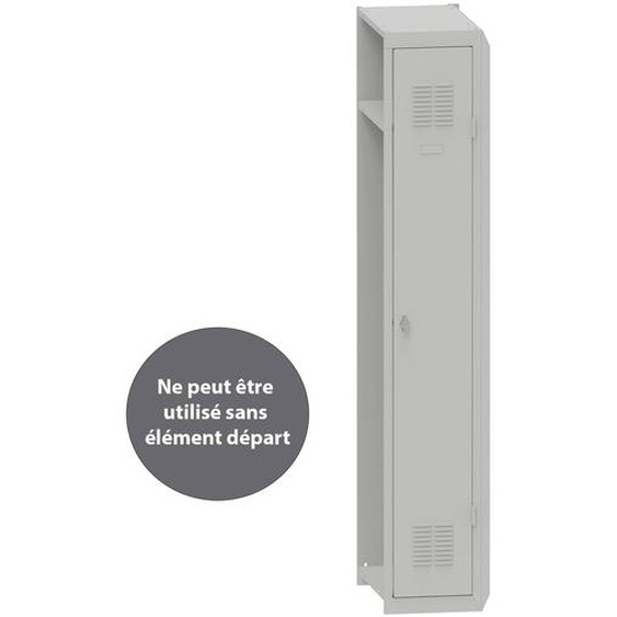 Vestiaire Budget Industrie Propre - Élément Suivant L.30 cm - Gris