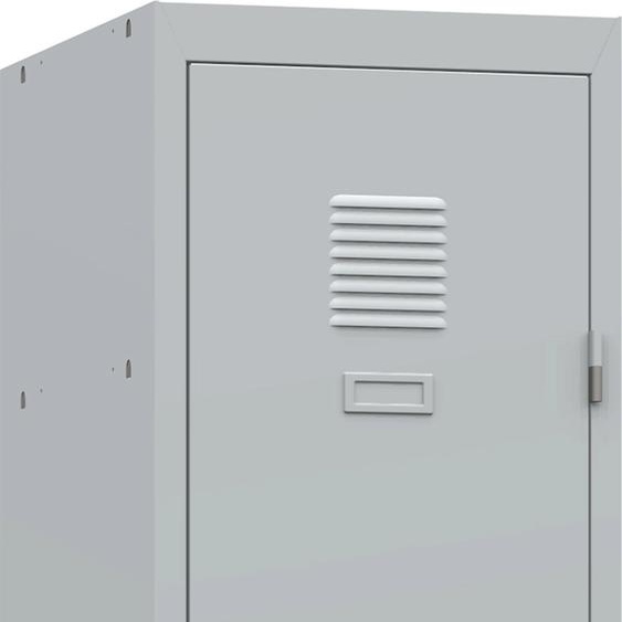 Vestiaire métal Budget industrie salissante - Élément Départ L.40 cm - Corps Gris - Porte Gris